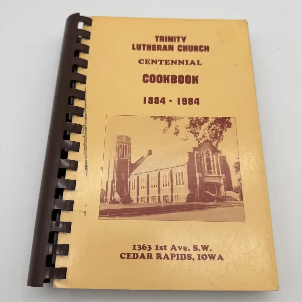 Vintage Trinity Lutheran Church Cookbook Community Cedar Rapids Iowa